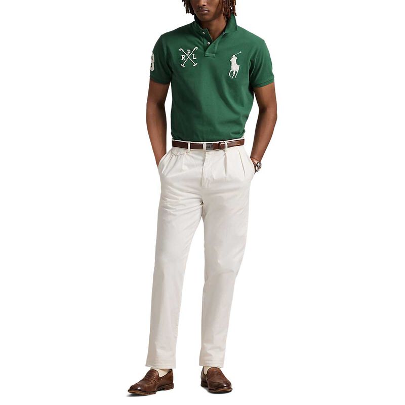 Polo Ralph Lauren Custom Slim Fit Big Pony Mesh Polo Shirt image number 3